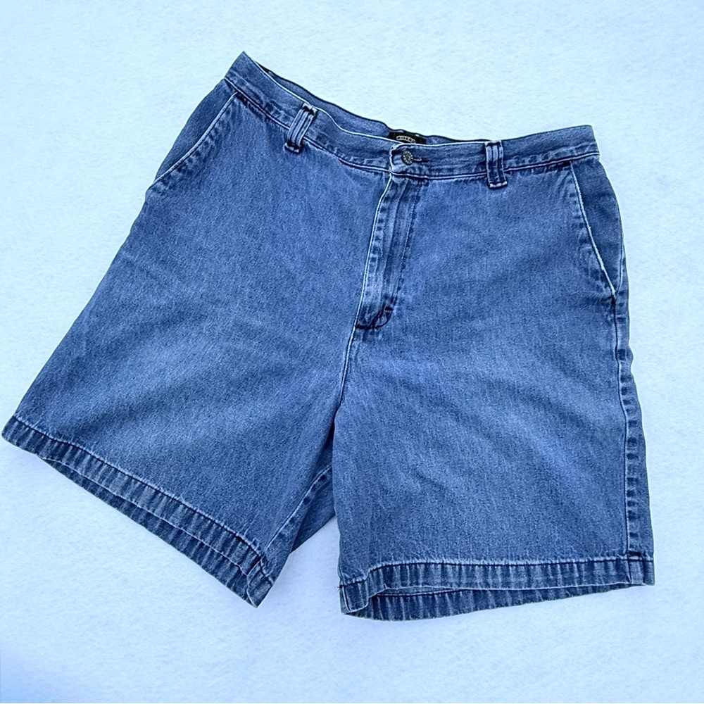Vintage 90s Riders Casuals High Waist Denim Mom Jort Shorts 16M Blue Cotton